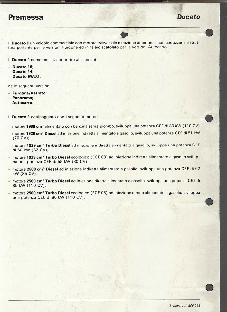 1994-1999 Fiat Ducato (Engine Only) Service & Repair Manual (Italian Language) preview img 4