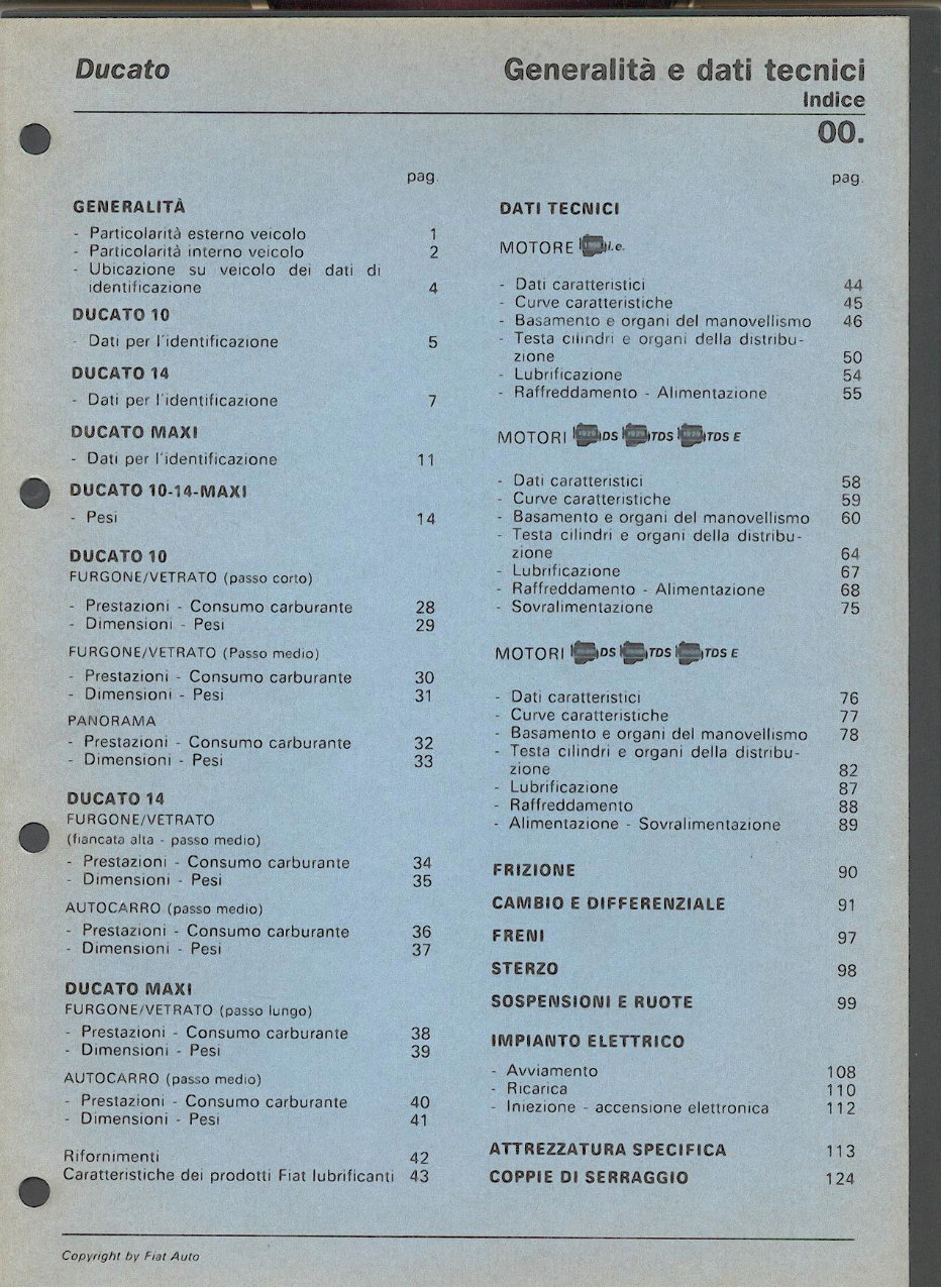 1994-1999 Fiat Ducato (Engine Only) Service & Repair Manual (Italian Language) preview img 6