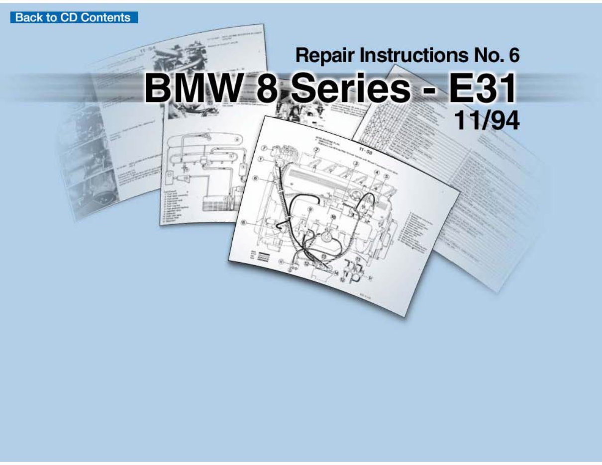 1989-1999 BMW 8 Series (E31) 840Ci, 850i, 850Ci, 850CSi, M8 Service & Repair Manual preview img 1