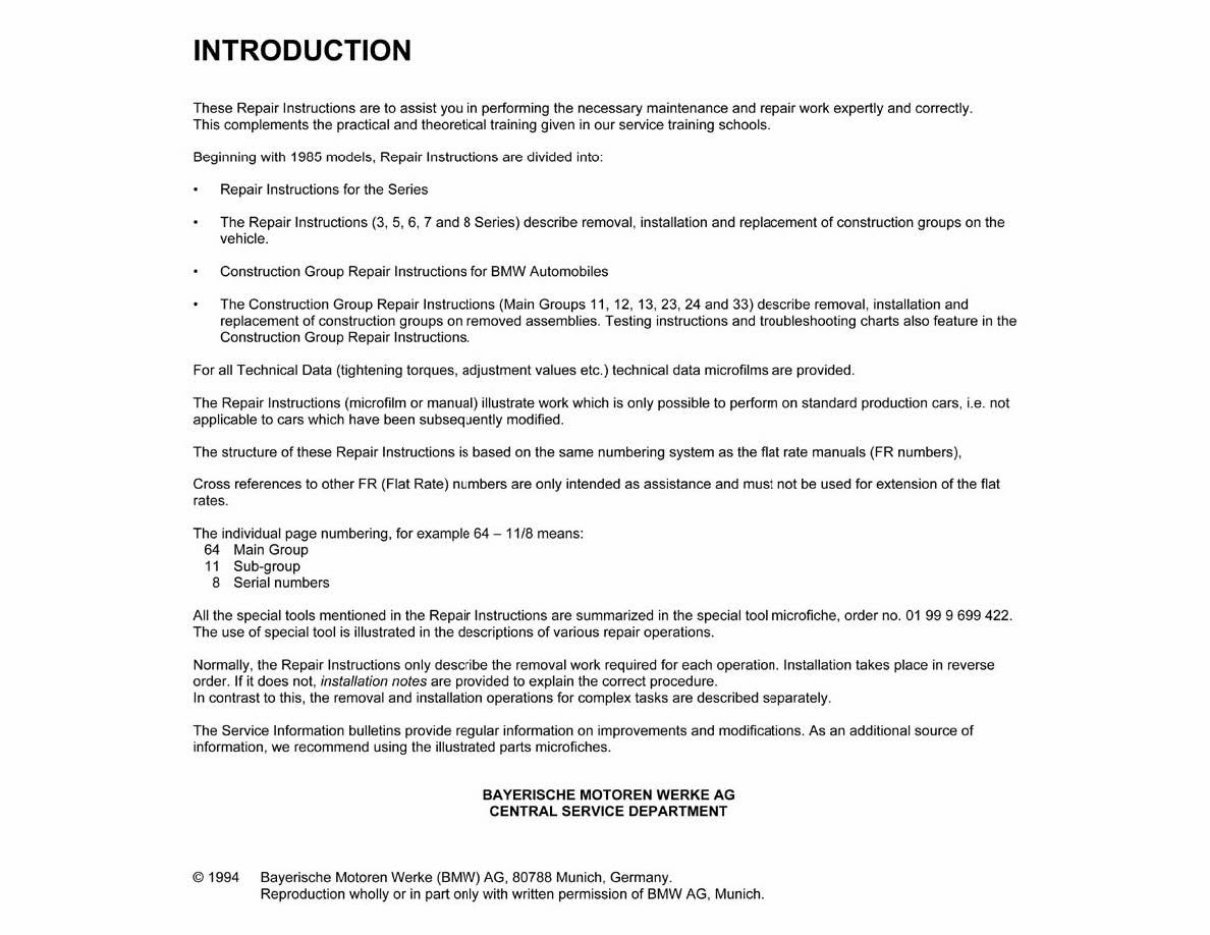 1989-1999 BMW 8 Series (E31) 840Ci, 850i, 850Ci, 850CSi, M8 Service & Repair Manual preview img 4