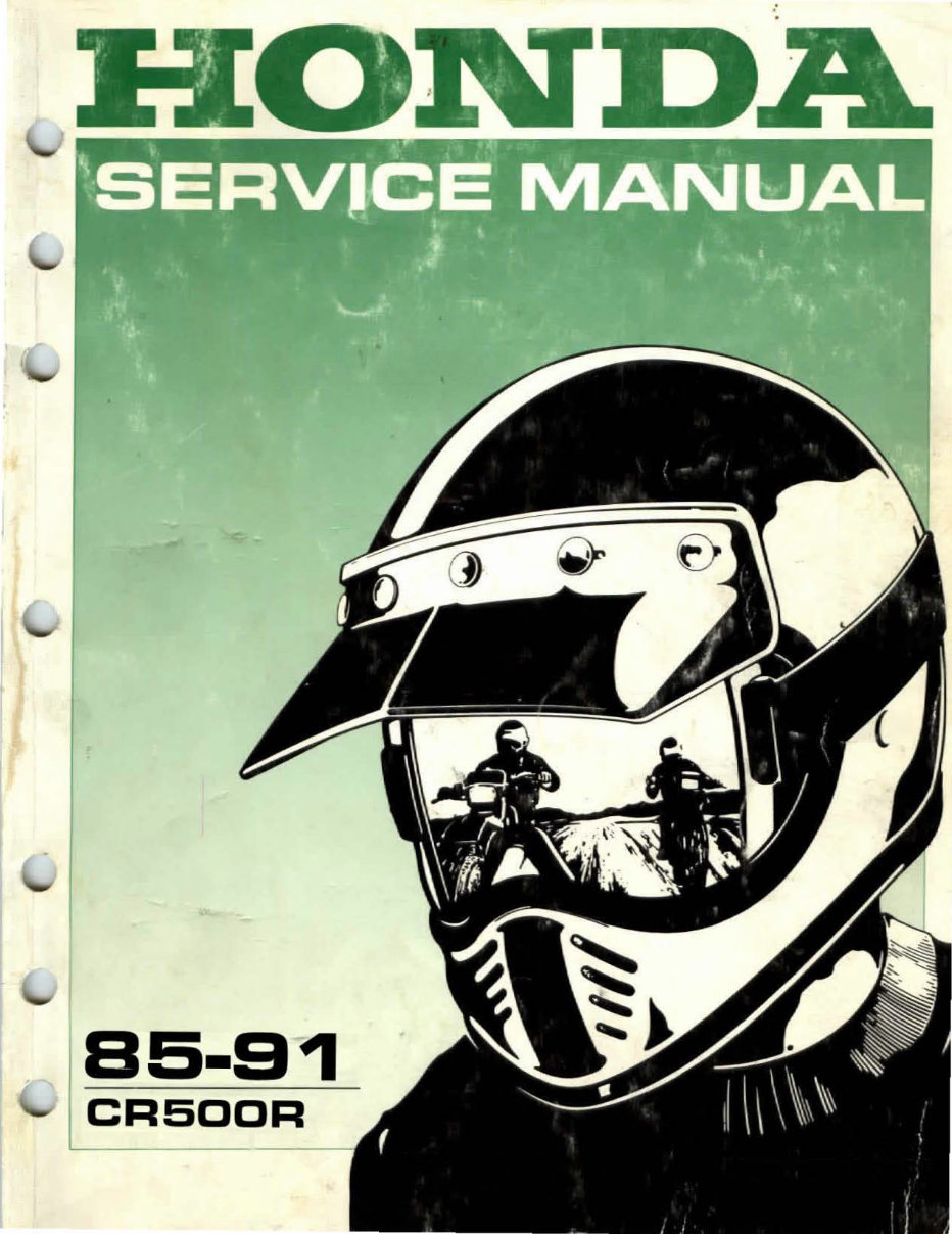 1985-1991 CR500R Service & Repair Manual preview img 1