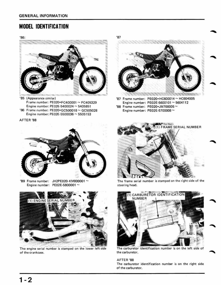 1985-1991 CR500R Service & Repair Manual preview img 4