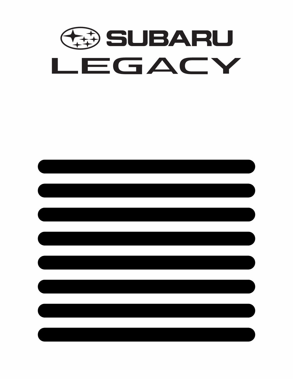 2004 Subaru Legacy Outback Service & Repair Manual preview img 1