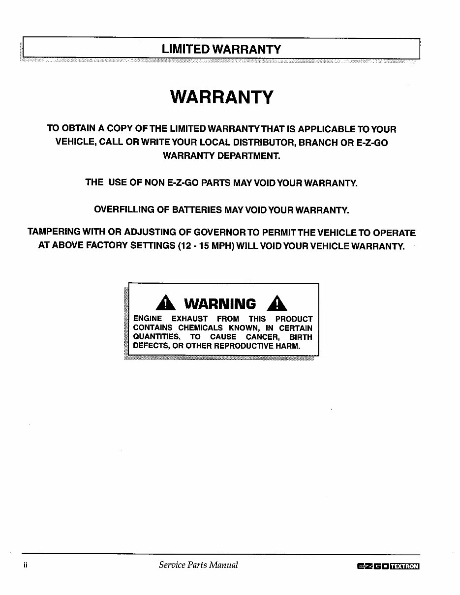 1994-1995 EZGO Medalist Service & Repair Manual preview img 3