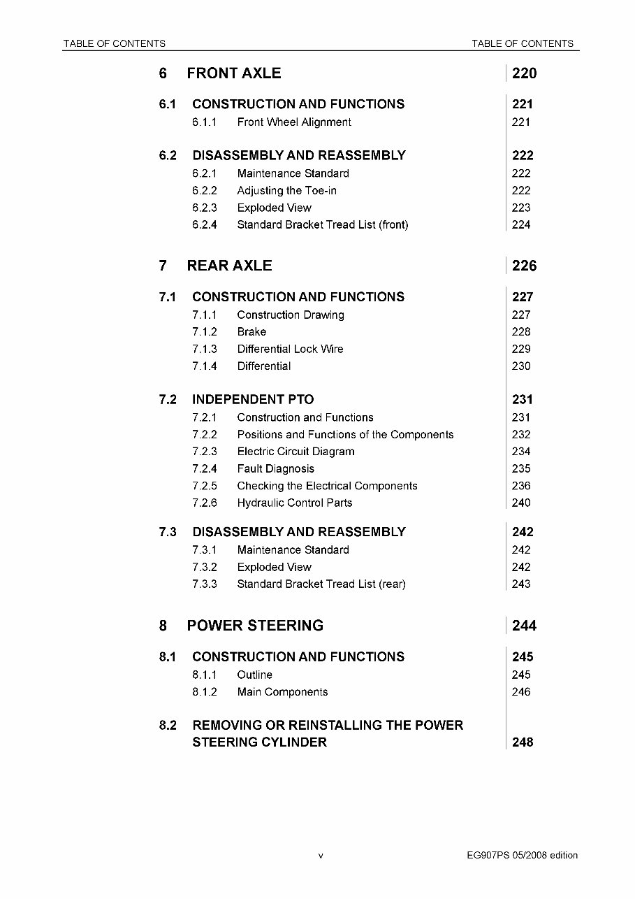 Yanmar EG 907 Power Shuttle Diesel Tractor Service Repair Workshop Manual preview img 8