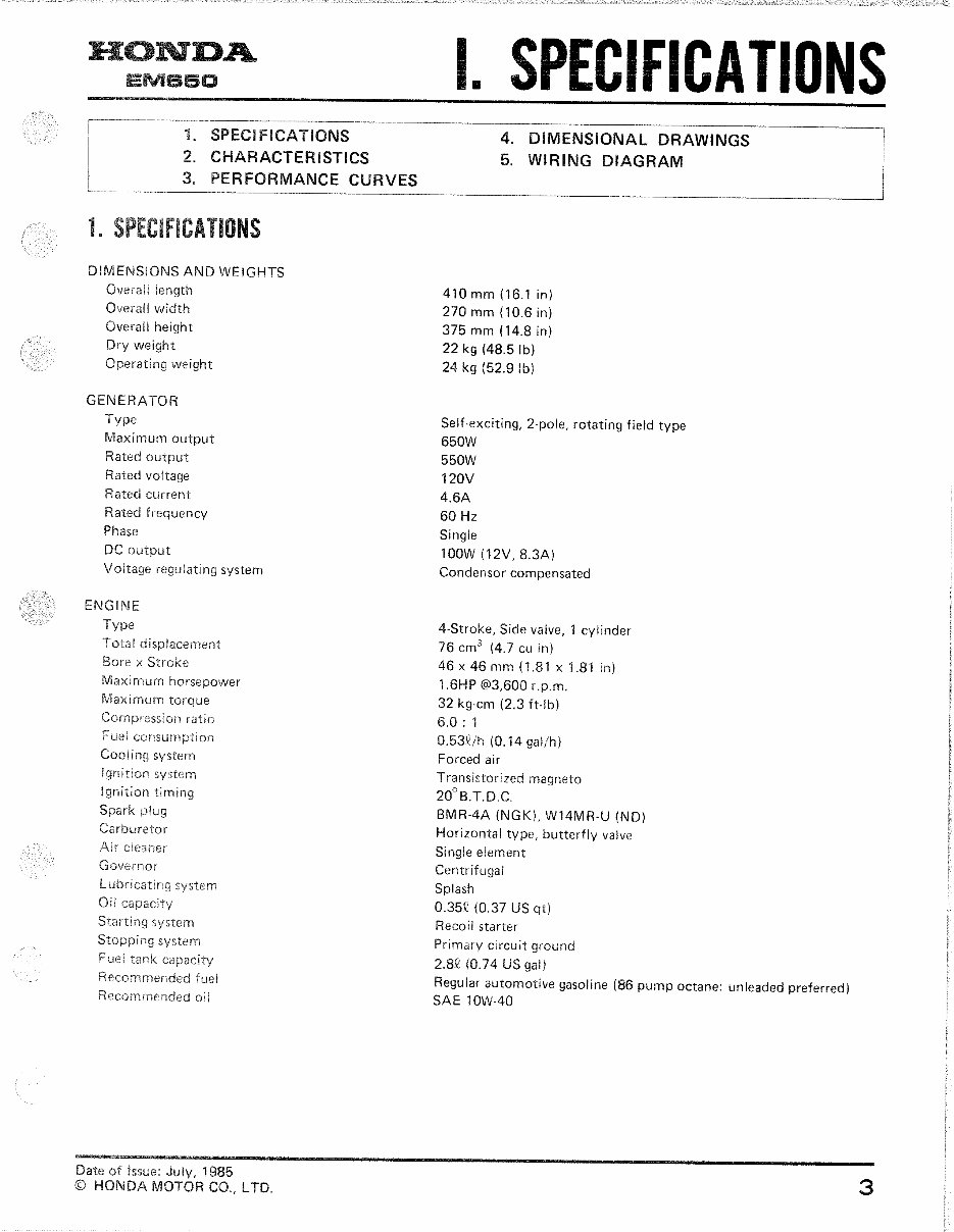 Honda EM650 Generator Service Repair Manual preview img 5