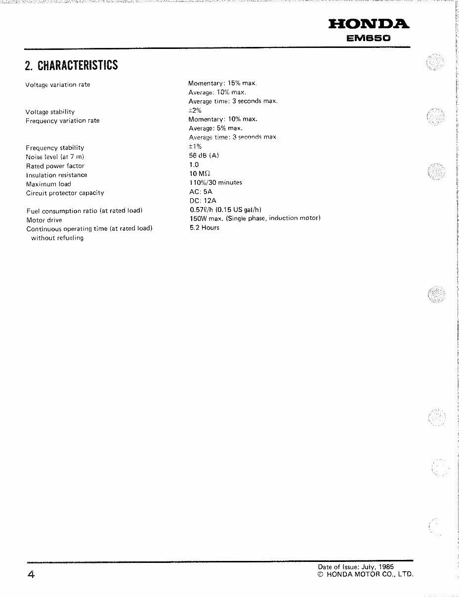 Honda EM650 Generator Service Repair Manual preview img 6