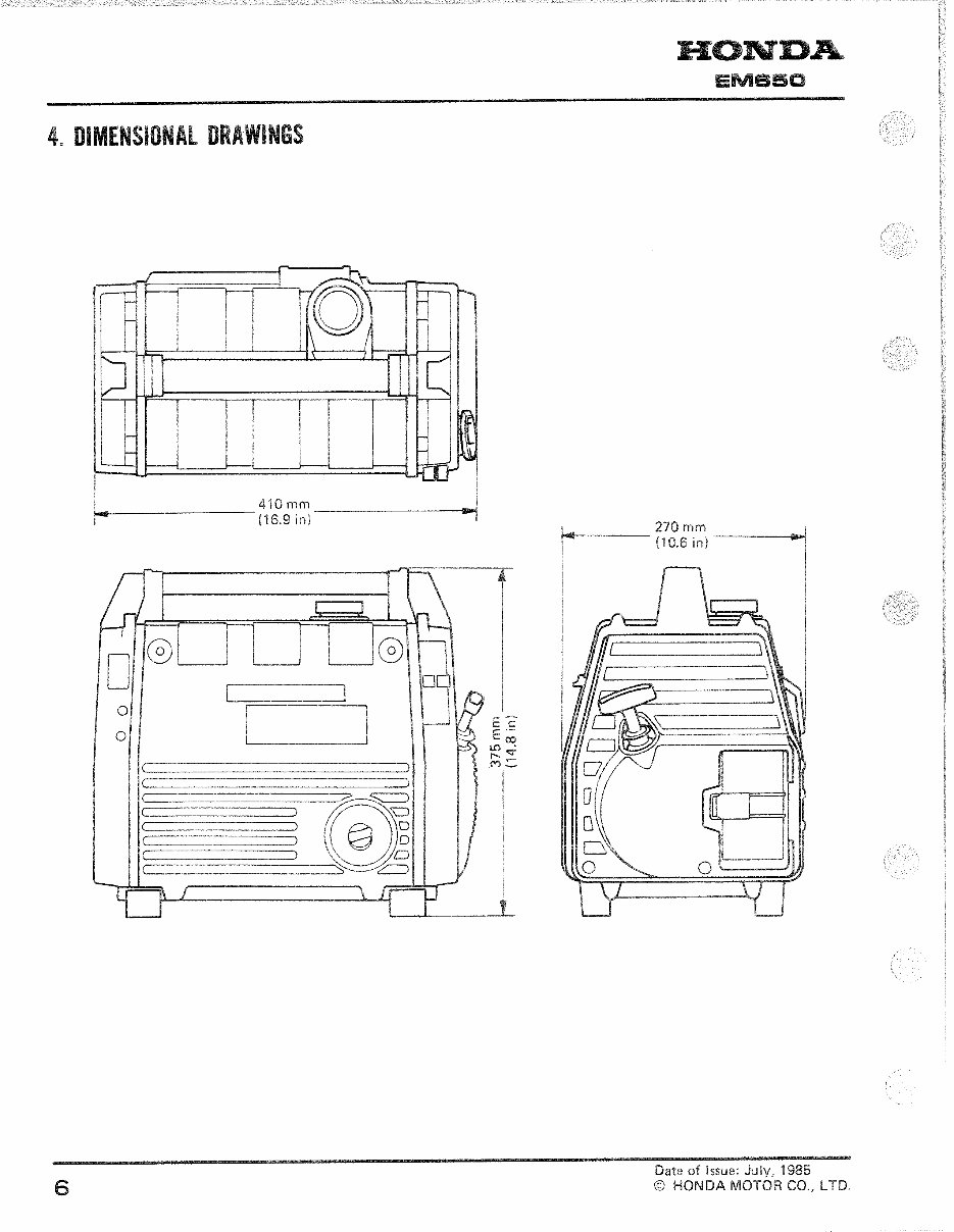 Honda EM650 Generator Service Repair Manual preview img 8