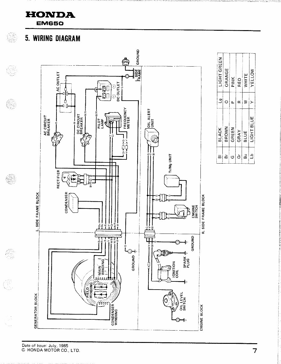 Honda EM650 Generator Service Repair Manual preview img 9