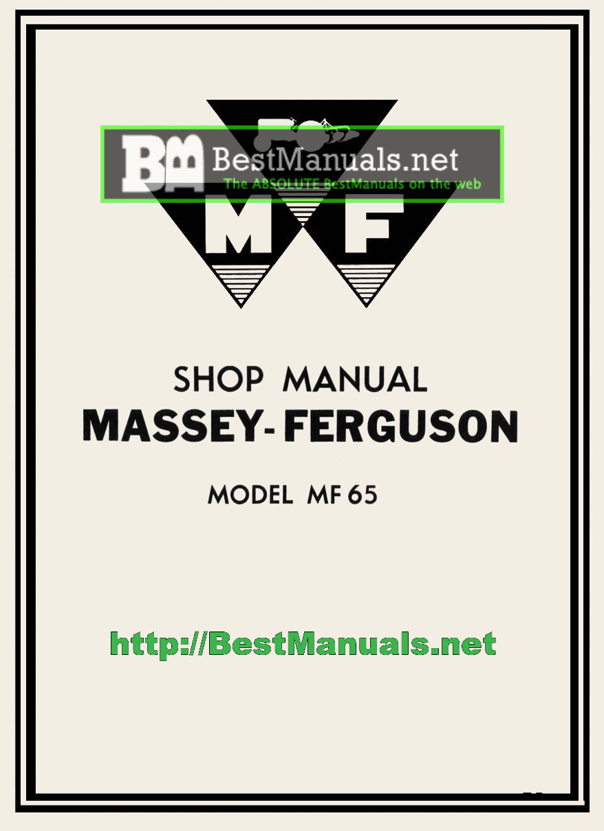 Massey Ferguson MF 65 Tractor Service Manual & Parts Manual -2- Manuals - preview img 1