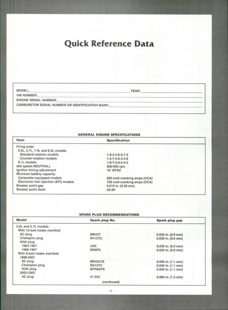 1983-2003 Indmar GM V8 Inboard Marine Engines OEM Service & Repair Manual preview img 1