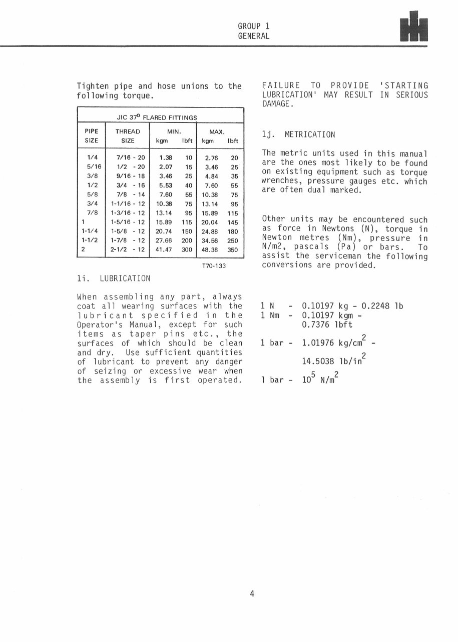 International Harvester 785 Factory Service & Work Shop Manual preview img 7
