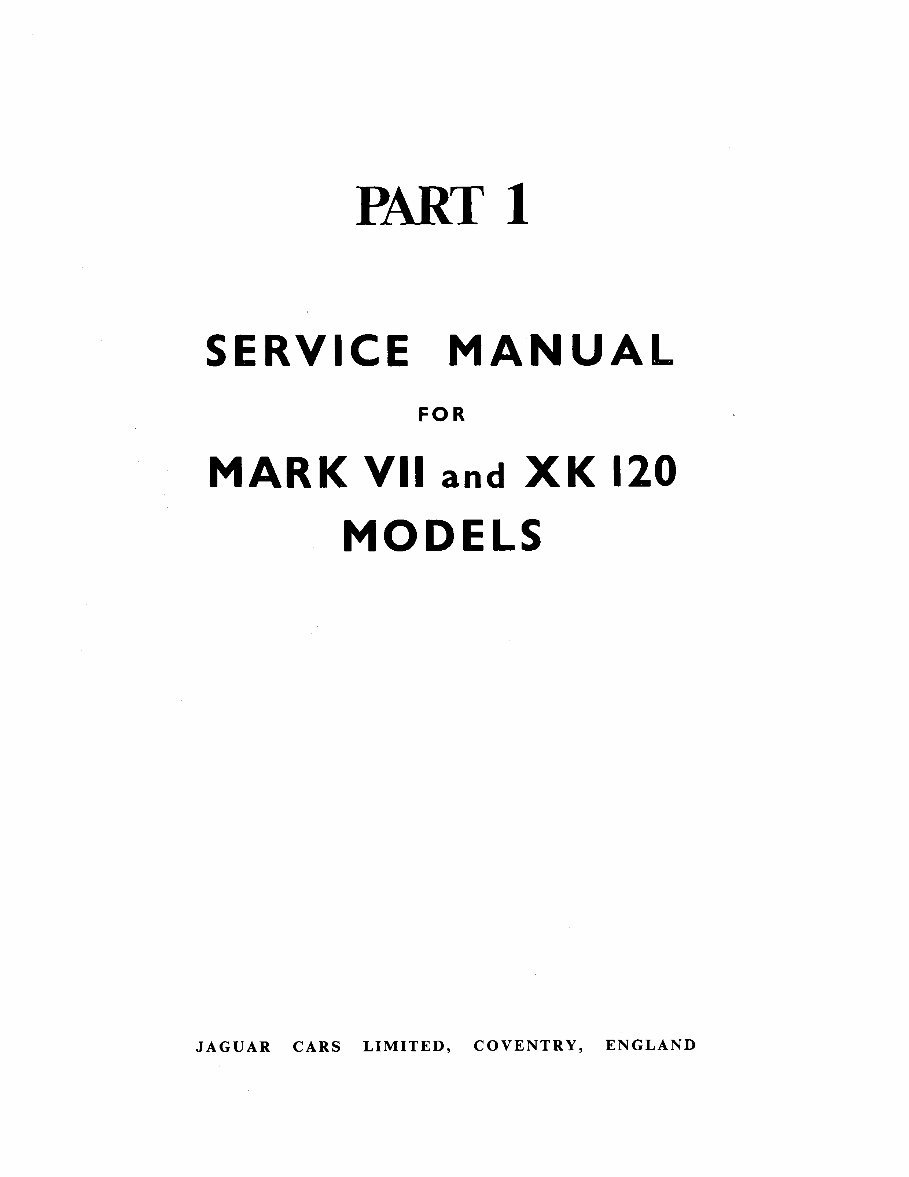 1948-1954 Jaguar XK120 Service & Repair Manual preview img 1