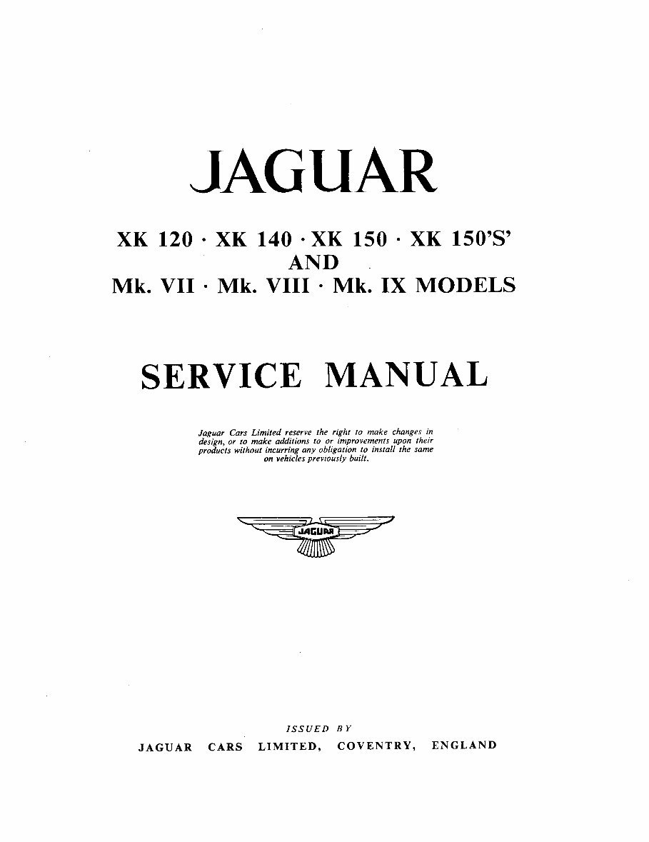 1948-1954 Jaguar XK120 Service & Repair Manual preview img 3