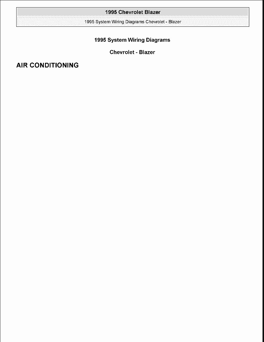 1998 Chevrolet Blazer Service & Repair Manual preview img 1