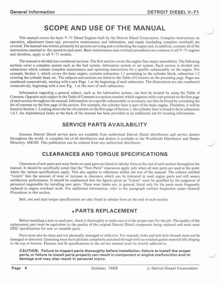 Detroit Diesel V-71 Series Engines V6 V8 V12 V16 Cylinders Complete Workshop Service Repair Manual preview img 5