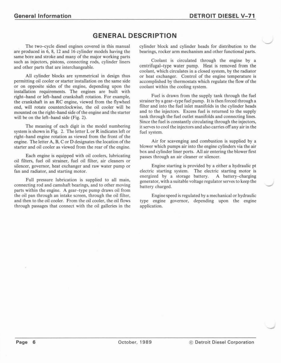 Detroit Diesel V-71 Series Engines V6 V8 V12 V16 Cylinders Complete Workshop Service Repair Manual preview img 7