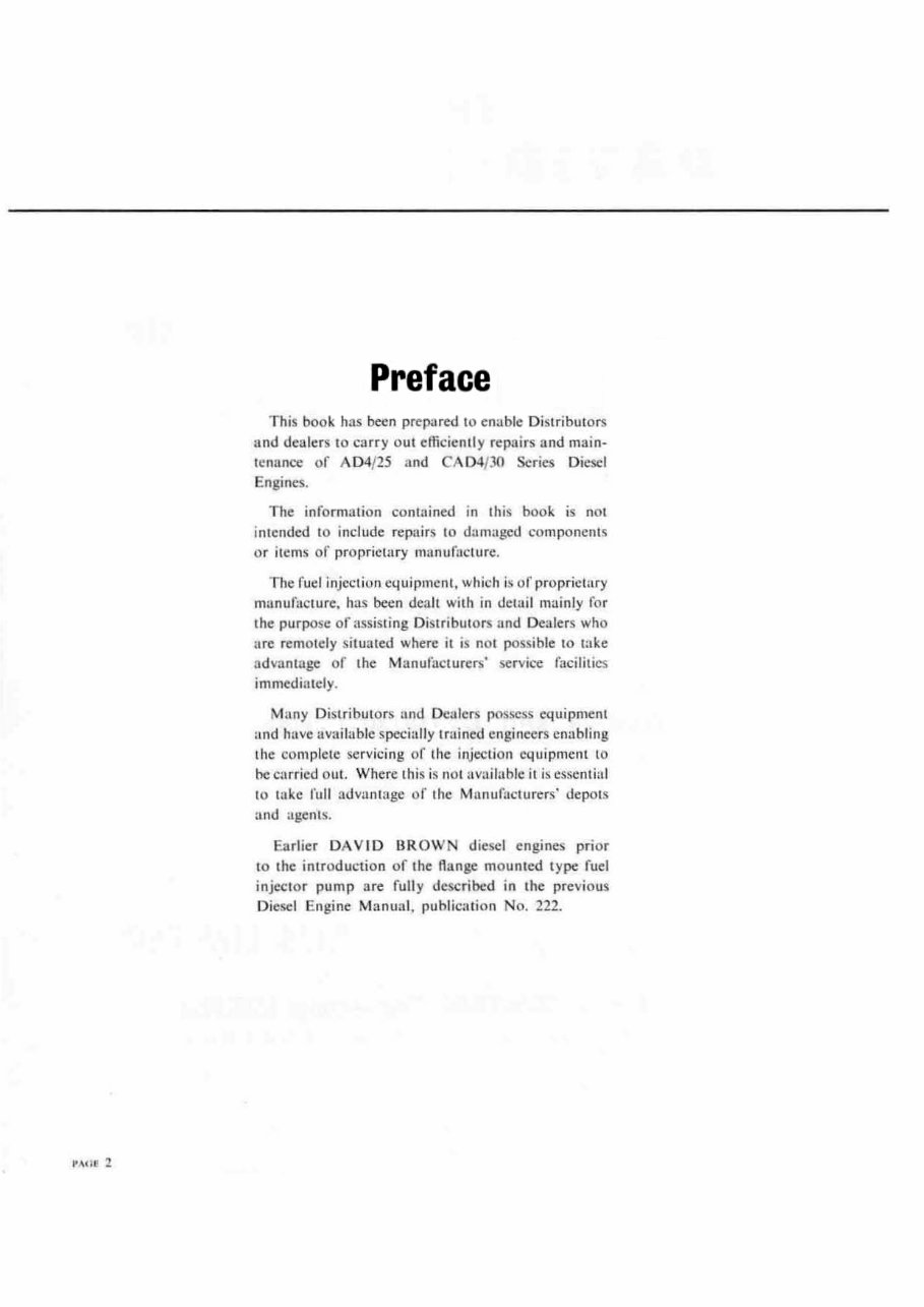 David Brown AD4-25 Diesel Engine Full Service Repair Manual preview img 3
