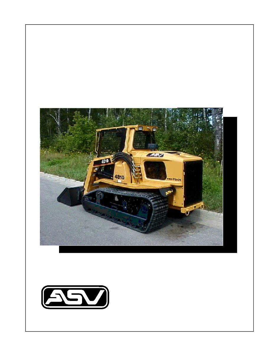 ASV 4810 Posi Track Loader Parts Manual preview img 1