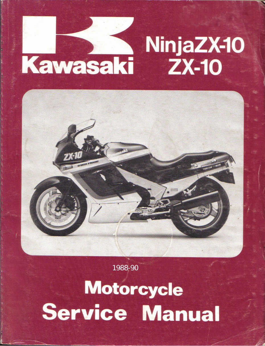 1988-1990 Kawasaki ZX10 Ninja ZX-10R Service Repair Manual ( 88 89
