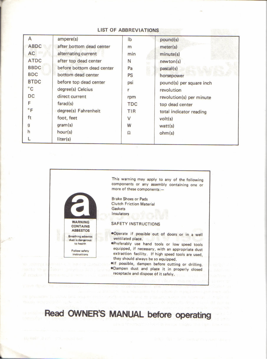 1988-1990 Kawasaki NinjaZX10 ZX10 Service Rpair Workshop
