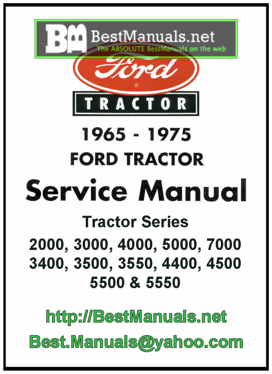 Ford 2000, 3000, 4000, 5000, & 7000 Series Farm Tractor Service & Repair Manual preview img 1