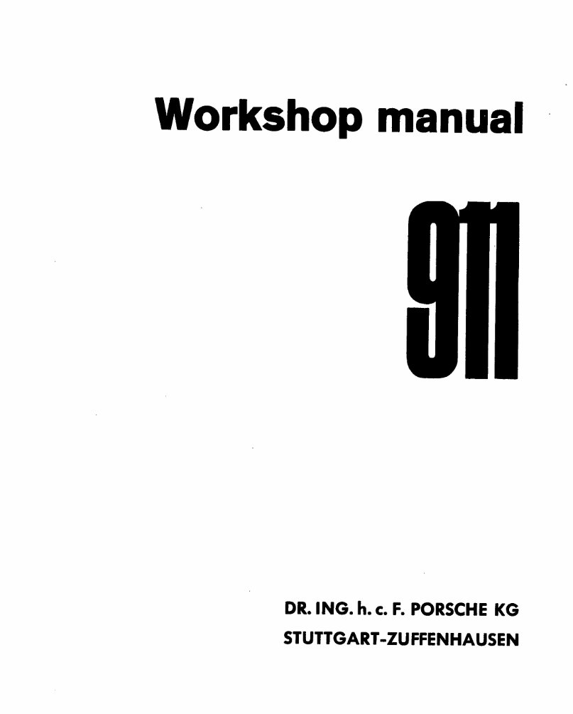 1972-1983 PORSCHE 911 All Models Service and Repair Manual preview img 1