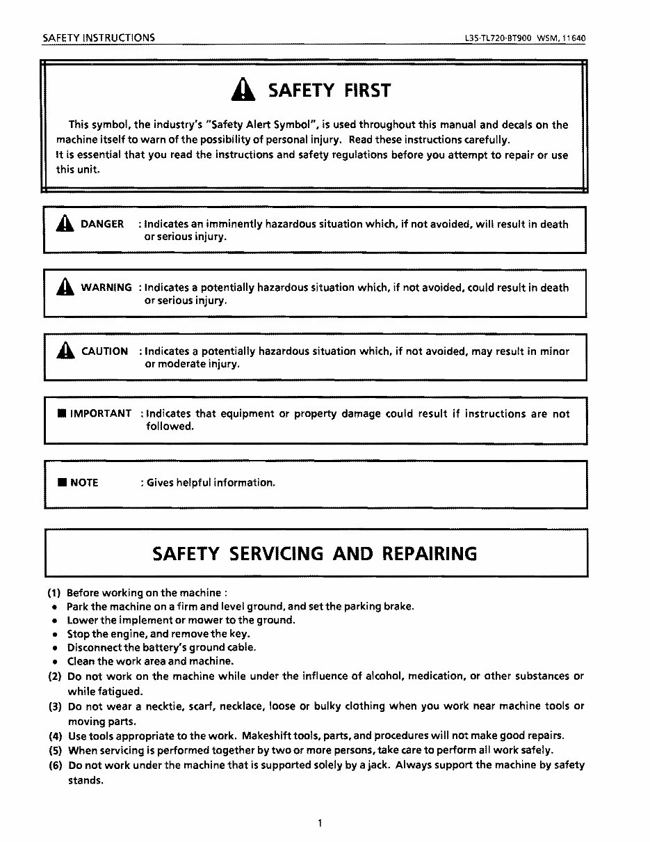 Kubota L35 Tractor and Loader Workshop Service Manual preview img 1