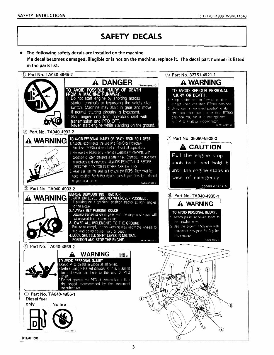 Kubota L35 Tractor and Loader Workshop Service Manual preview img 3