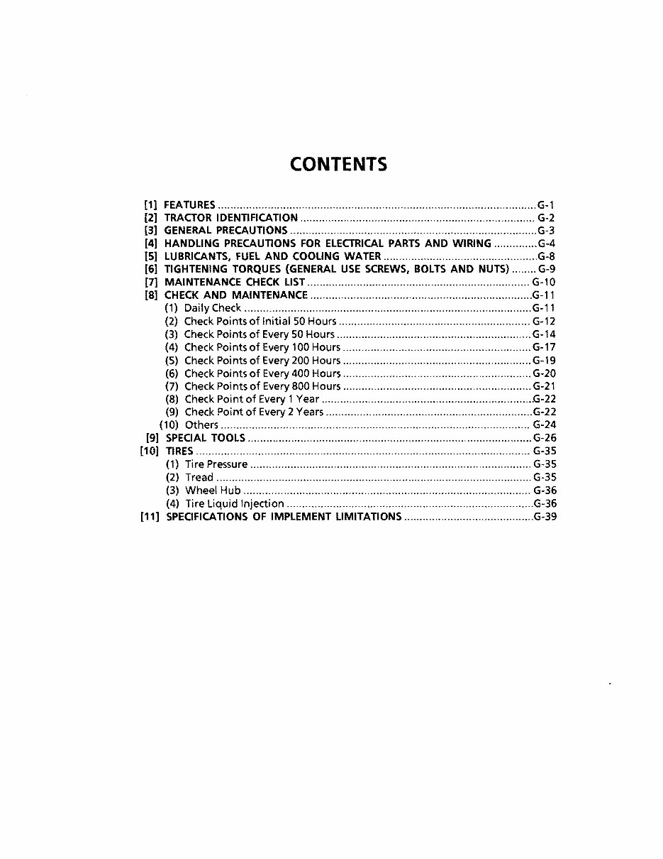 Kubota L35 Tractor and Loader Workshop Service Manual preview img 8