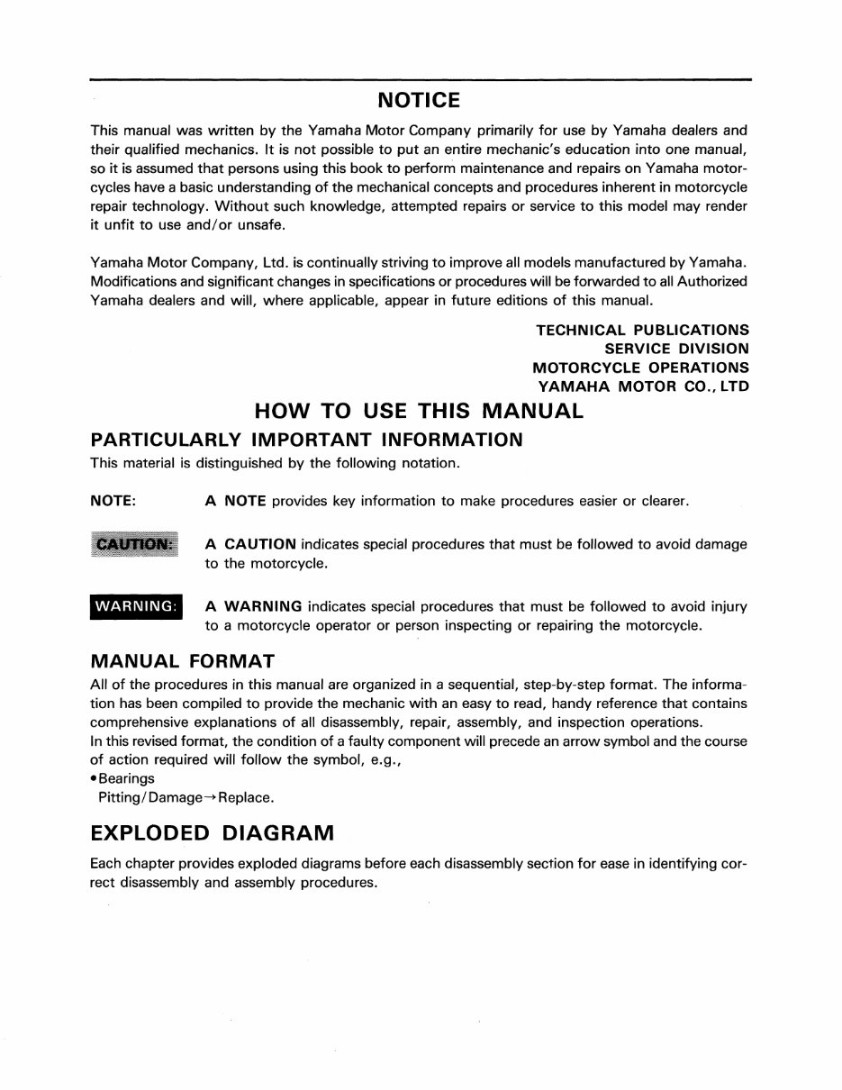 1986 Yamaha Moto-4 60 (4-Zinger) Service & Repair Manual preview img 2