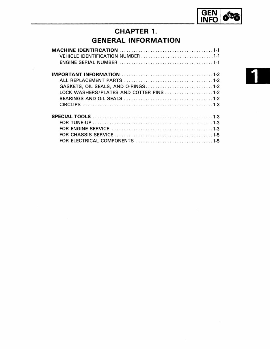 1986 Yamaha Moto-4 60 (4-Zinger) Service & Repair Manual preview img 5