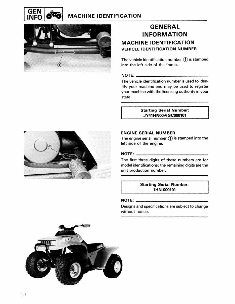 1986 Yamaha Moto-4 60 (4-Zinger) Service & Repair Manual preview img 6
