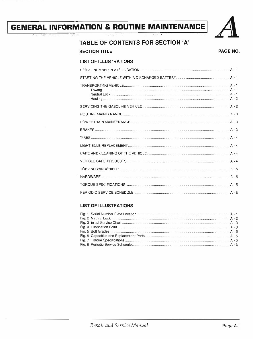 2001 EZGO Golf Cart with Gas engine Repair Service Manual preview img 9