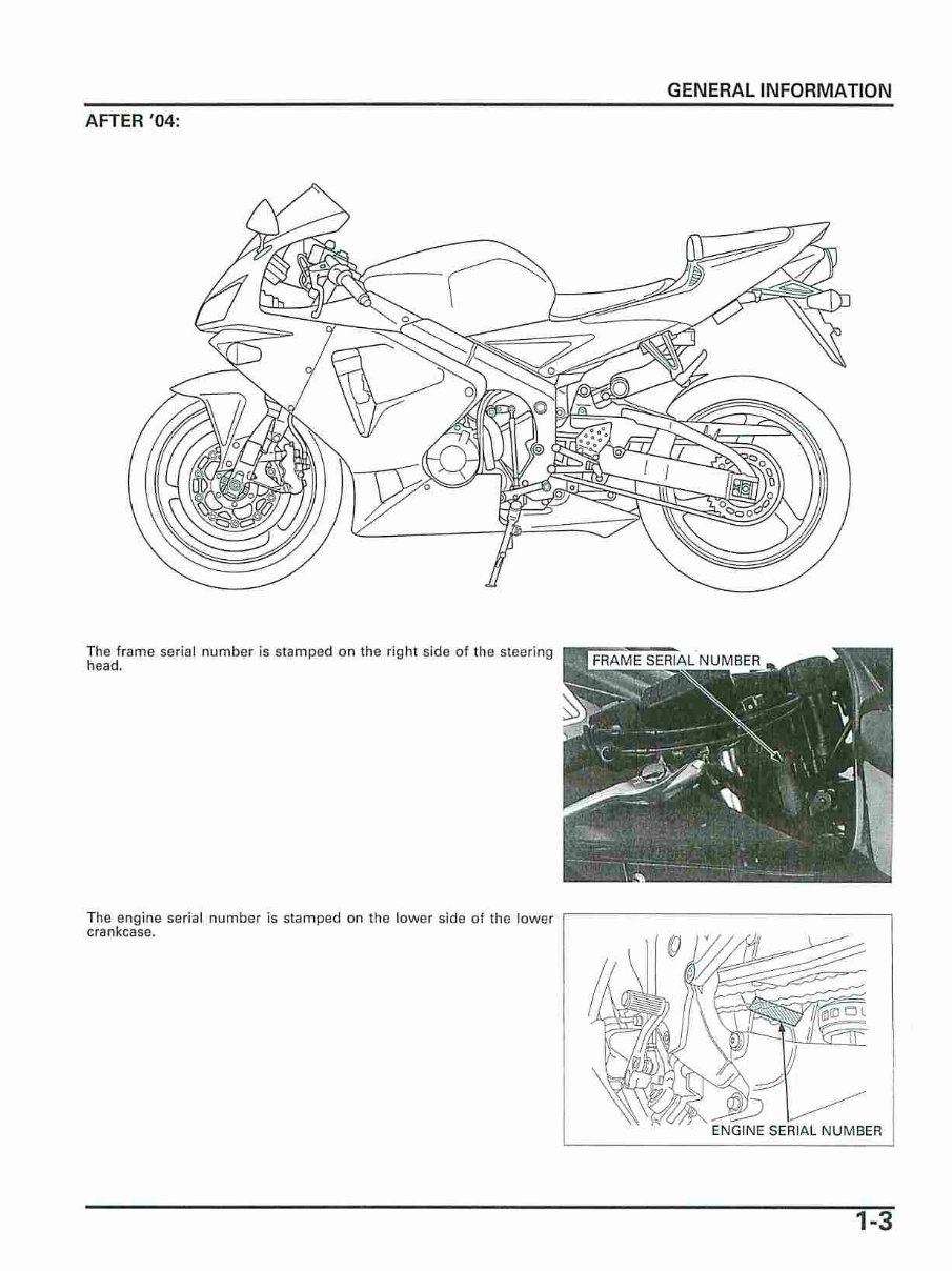 2003-2004 Honda CBR 600 RR Service & Repair Manual preview img 6