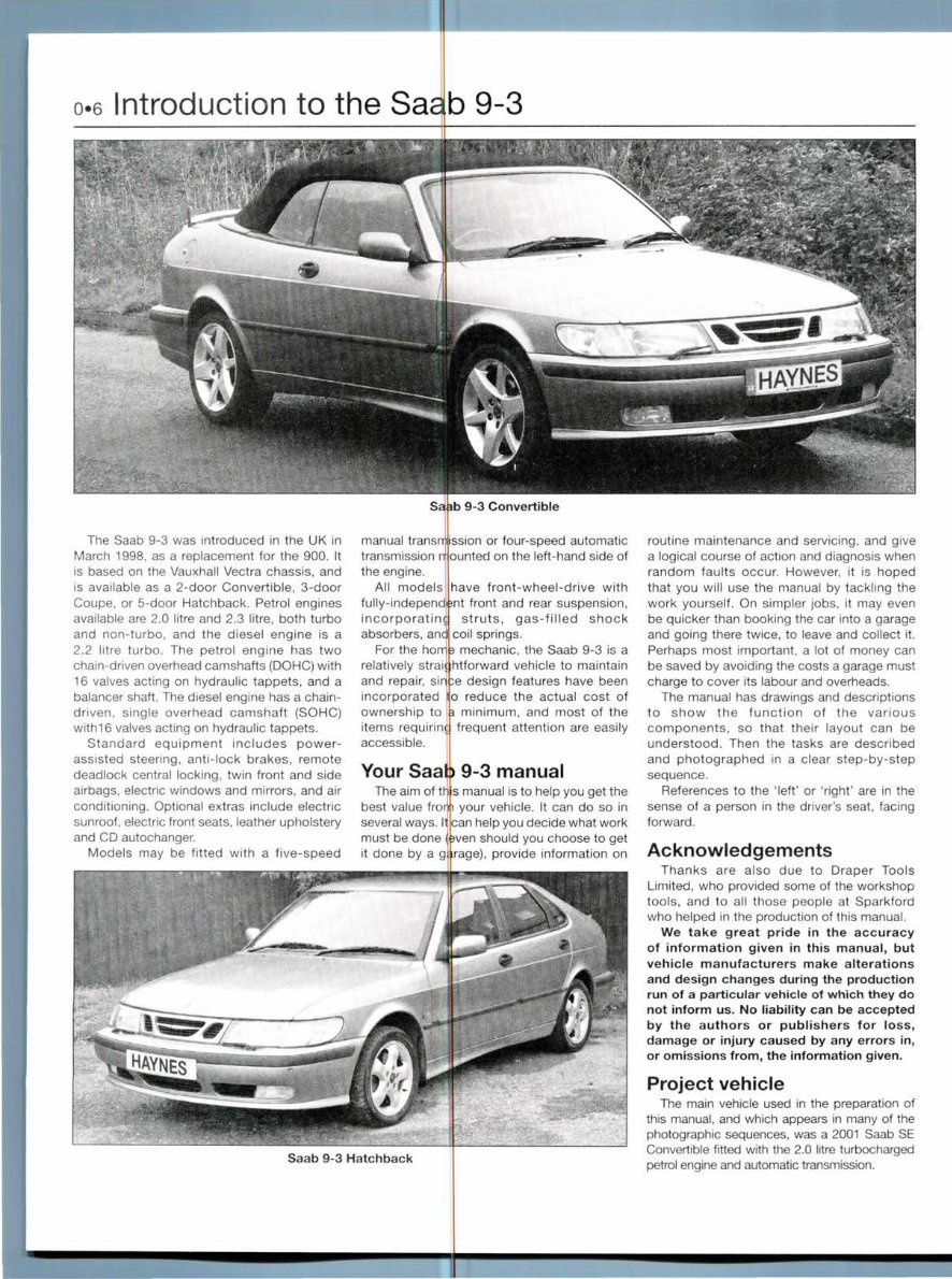 1998-2002 Saab 9-3 Service & Repair Manual preview img 6