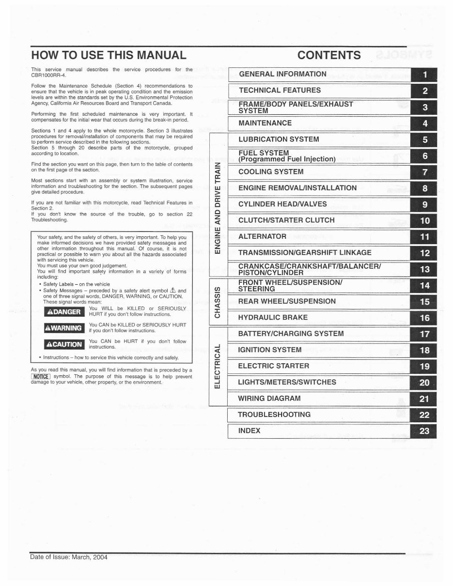 2004 Honda CBR1000RR Service Repair Manual preview img 2