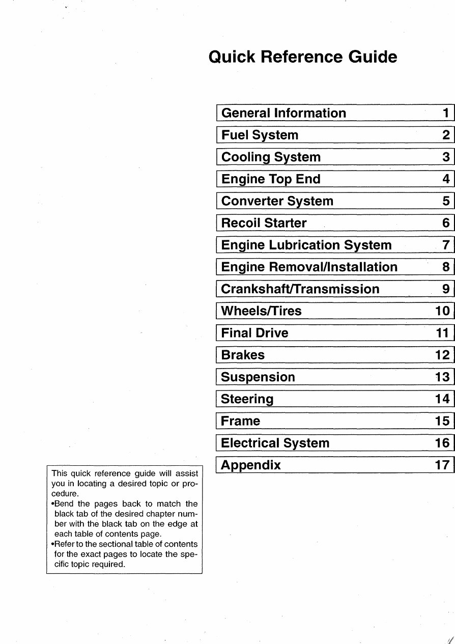 2002-2003 Kawasaki Prairie 650 KVF 650 Prairie 650 4X4 KVF 650 4X4 All Terrain Vehicle Service & Repair Manual preview img 2