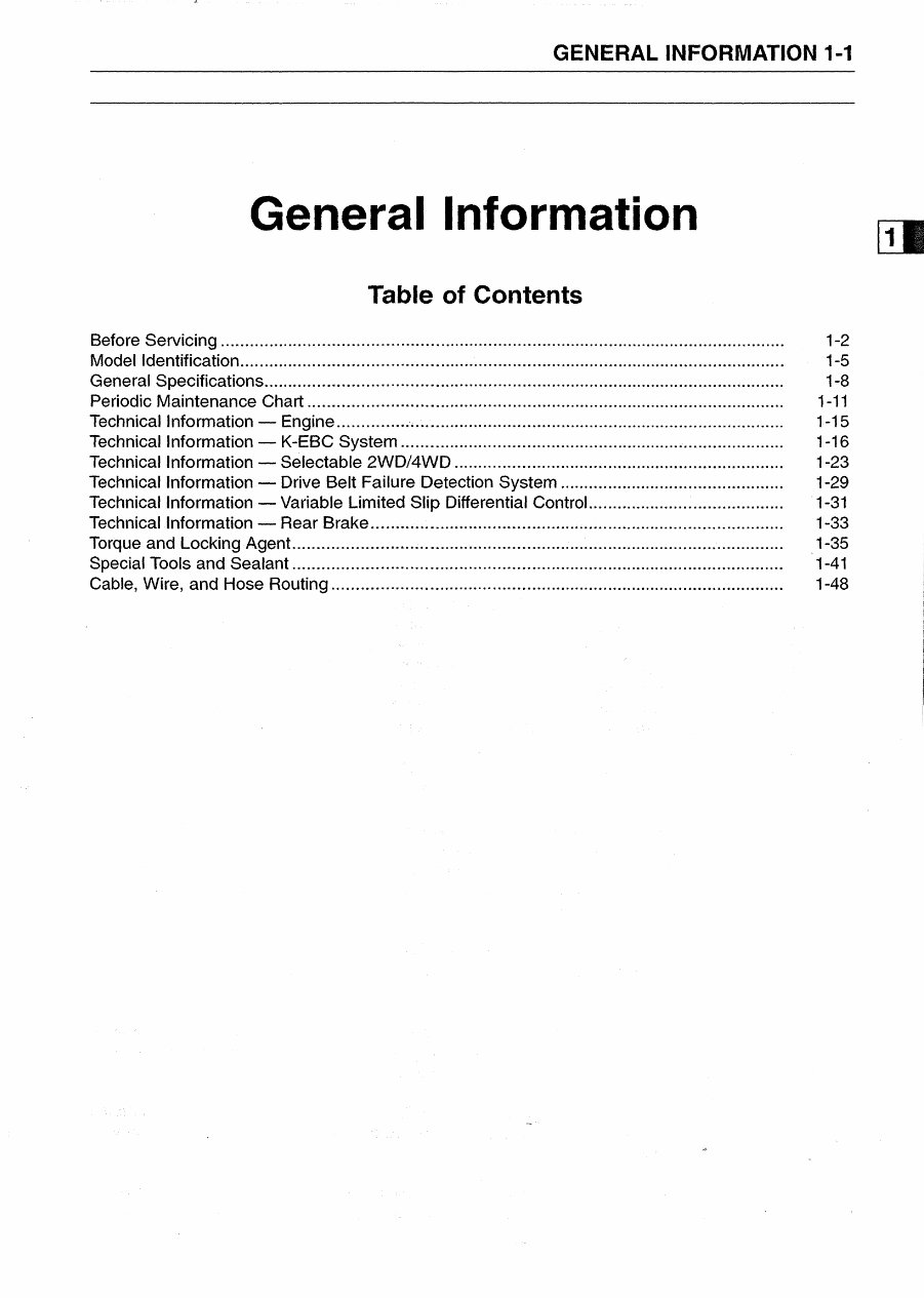 2002-2003 Kawasaki Prairie 650 KVF 650 Prairie 650 4X4 KVF 650 4X4 All Terrain Vehicle Service & Repair Manual preview img 8