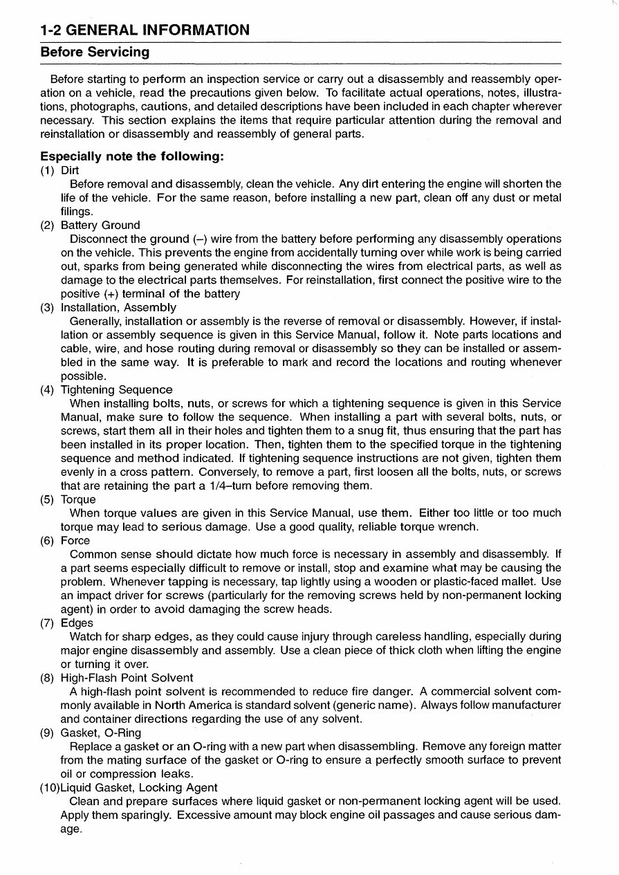 2002-2003 Kawasaki Prairie 650 KVF 650 Prairie 650 4X4 KVF 650 4X4 All Terrain Vehicle Service & Repair Manual preview img 9
