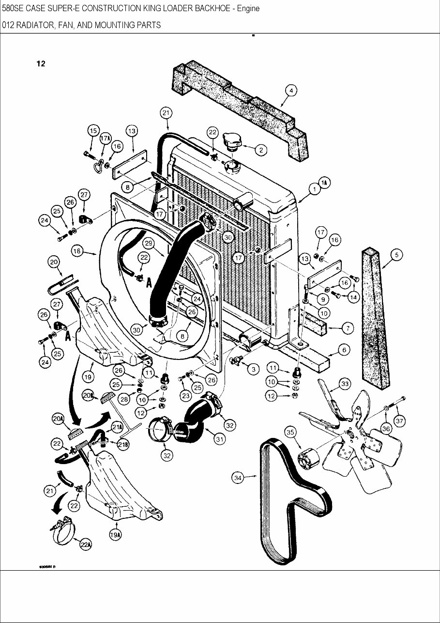 Case 580E & 580 Super E Tractor Loader Backhoe Parts Manual Catalog - preview img 10
