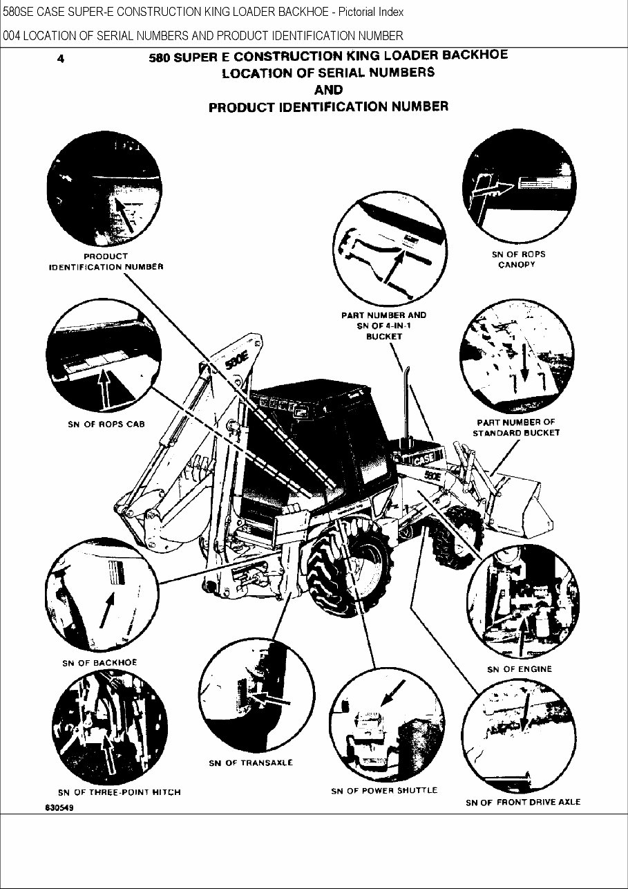 Case 580E & 580 Super E Tractor Loader Backhoe Parts Manual Catalog - preview img 7