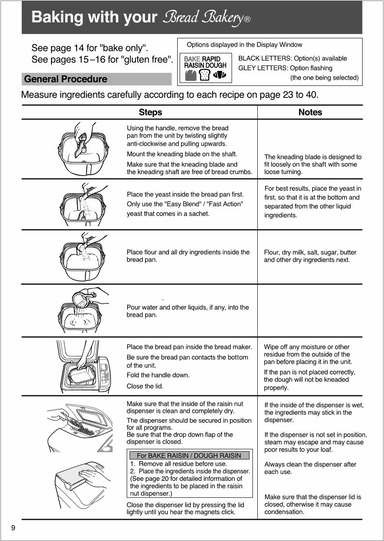 Panasonic Bread Bakery Parts model SD 253 instruction manual recipes AU Version SD253 preview img 10