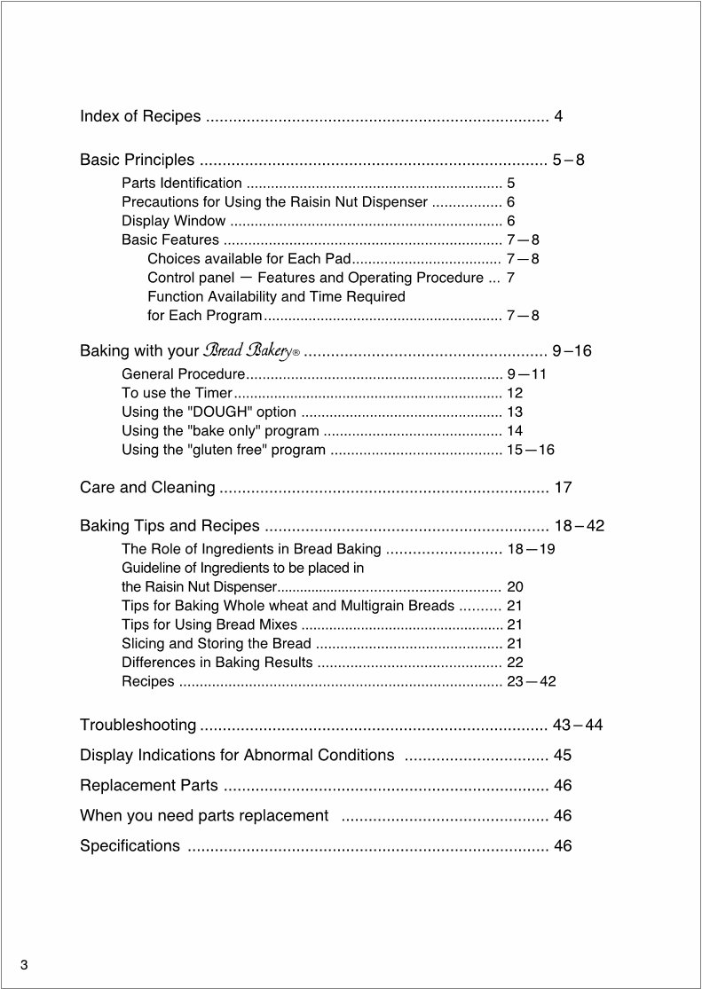 Panasonic Bread Bakery Parts model SD 253 instruction manual recipes AU Version SD253 preview img 4