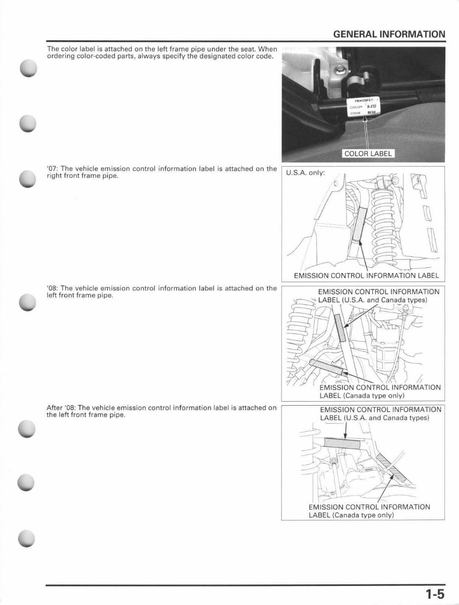 2007-2010 Honda Rancher TRX420 (FE/FM/TE/TM/FPE/FPM) ATVs OEM Service & Repair Manual preview img 9