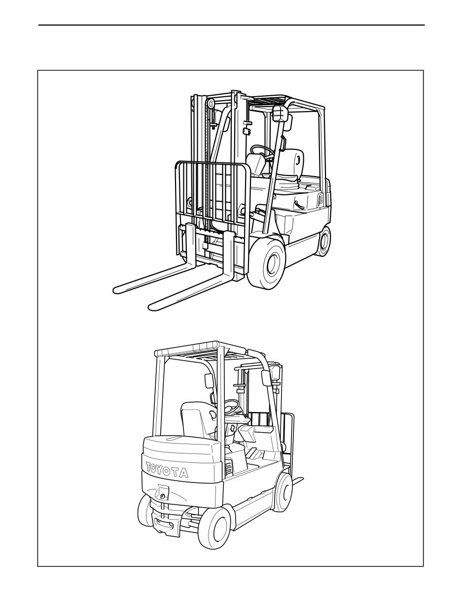 Toyota Electric Forklift Truck: 7FBMF16, 7FBMF18, 7FBMF20, 7FBMF25, 7FBMF30, 7FBMF35, 7FBMF40, 7FBMF45, 7FBMF50 Service Manual preview img 3
