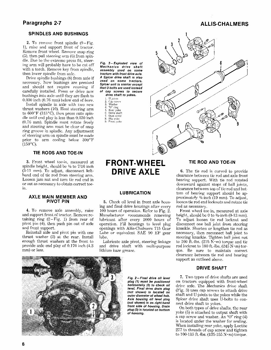 Allis Chalmers 8030 tractor Workshop Repair Service Manual preview img 5