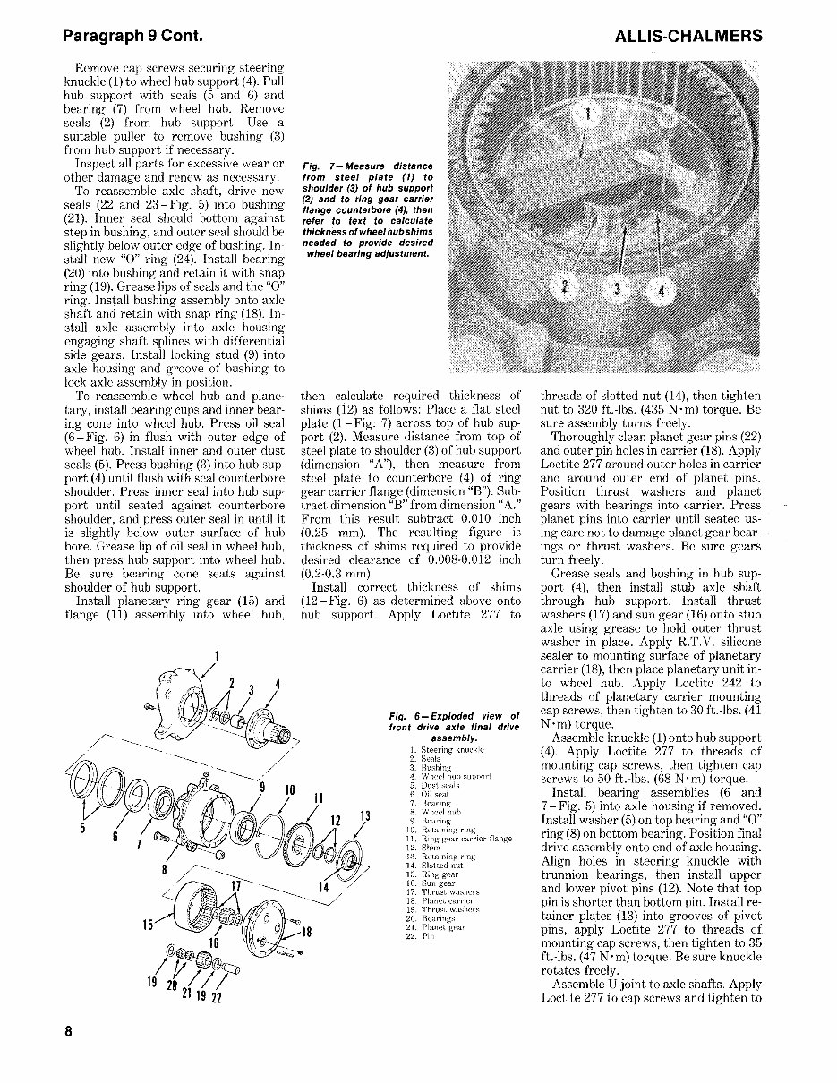 Allis Chalmers 8030 tractor Workshop Repair Service Manual preview img 7