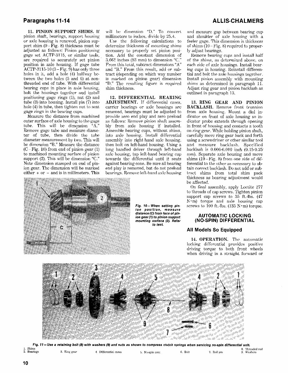 Allis Chalmers 8030 tractor Workshop Repair Service Manual preview img 9