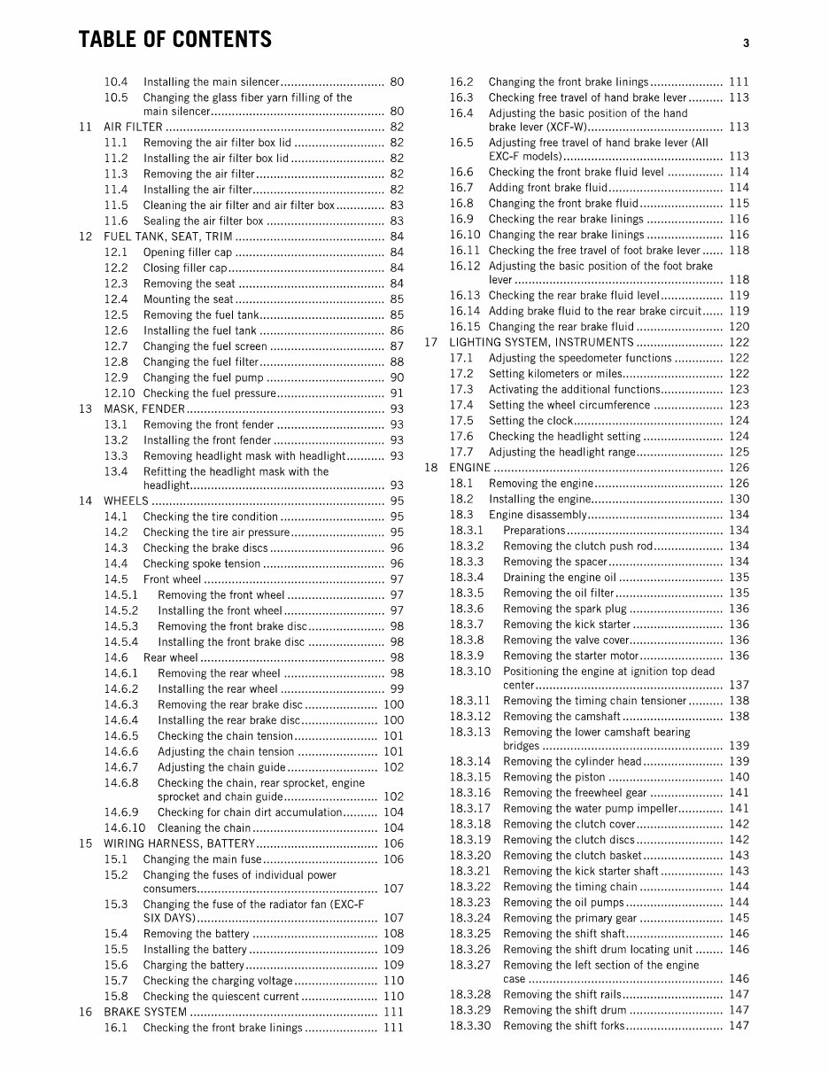 2013 KTM 250 Exc-F Xcf-W Service & Repair Manual preview img 3